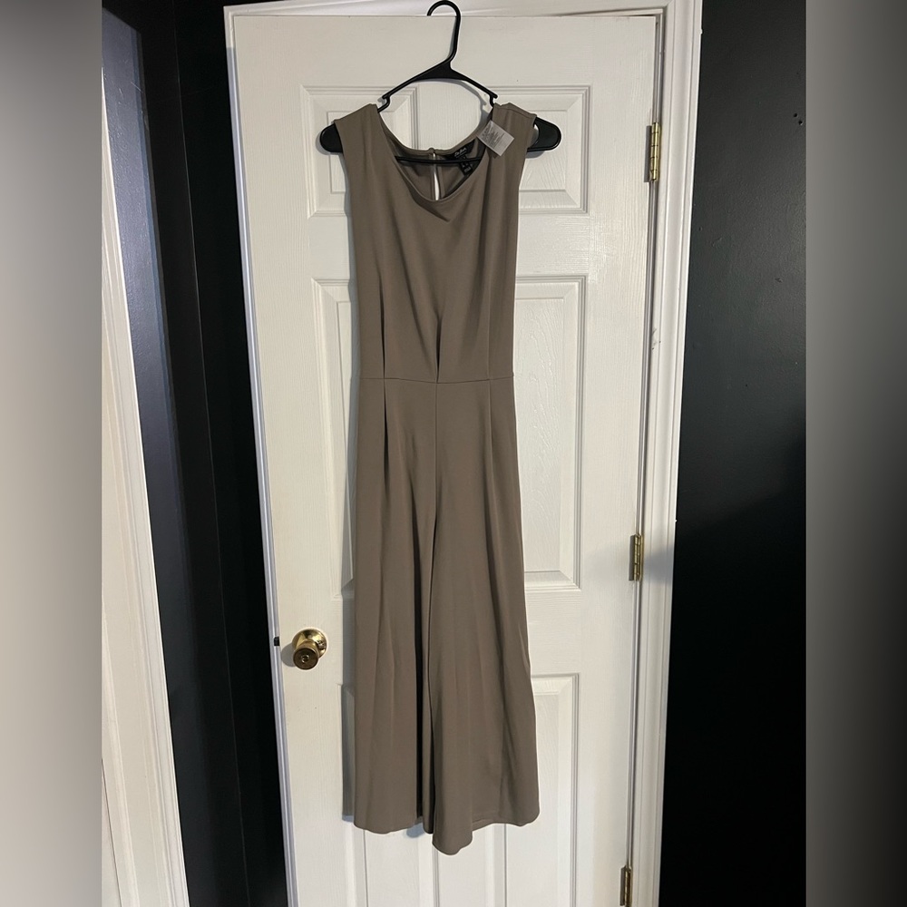Du Jour Regular Cropped Wide Leg Knit Jumpsuit with Tie Waist